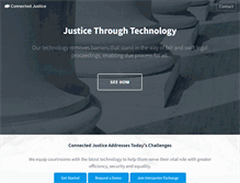 Tablet Screenshot of connectedjustice.com